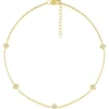 Diamond Anklet In 10K Yellow Gold (1/7 Ct. Tw.)