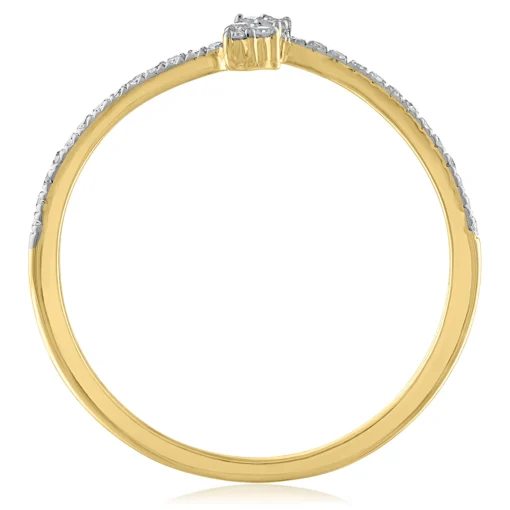 Diamond Arrow Ring In 14K Yellow Gold (1/10 Ct. Tw.)