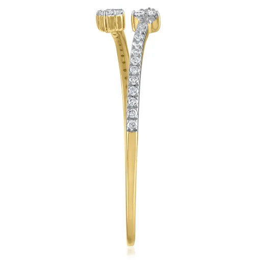 Diamond Arrow Ring In 14K Yellow Gold (1/10 Ct. Tw.)