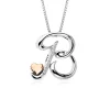 Diamond" B" Initial Necklace