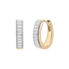 Diamond Baguette Oval Hoop Earrings In 14K Yellow Gold (1/3 Ct. Tw.)