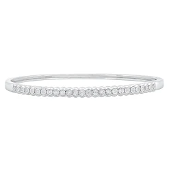 Diamond Bangle Bracelet In Sterling Silver (1/4 Ct. Wt.)
