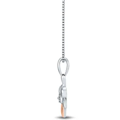 Diamond Bee Pendant In Sterling Silver