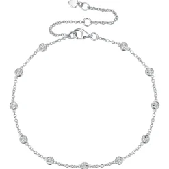 Diamond Bezel Bracelet In Sterling Silver (1/10 Ct. Tw.)