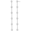 Diamond Bezel-Set Drop Earrings In Sterling Silver (1/10 Ct. Tw.)