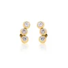 Diamond Bezel-Set Earrings In 10K Yellow Gold (1/7 Ct. Tw.)