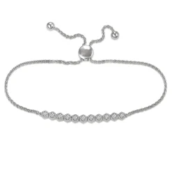 Diamond Bolo Bracelet In Sterling Silver (1/3 Ct. Tw.)