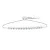 Diamond Bolo Bracelet With Bezel-Setting In Sterling Silver (1/4 Ct. Tw.)
