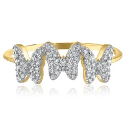 Diamond Butterfly Ring In 14K Yellow Gold (1/4 Ct. Tw.)