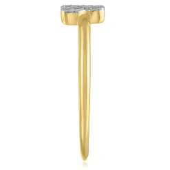 Diamond Butterfly Ring In 14K Yellow Gold (1/10 Ct.Tw.)