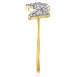 Diamond Butterfly Ring In 14K Yellow Gold (1/4 Ct. Tw.)