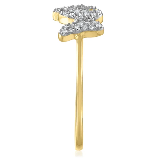 Diamond Butterfly Ring In 14K Yellow Gold (1/4 Ct. Tw.)