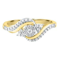 Diamond Bypass Promise Ring In 10K Yellow Gold (1/4 Ct. Tw.)