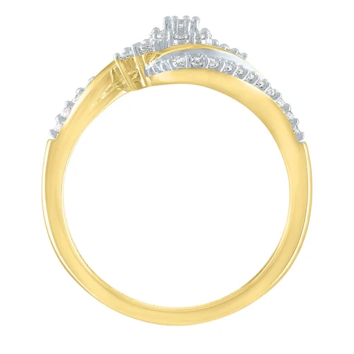 Diamond Bypass Promise Ring In 10K Yellow Gold (1/4 Ct. Tw.)