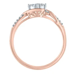 Diamond Bypass Promise Ring In 10K Rose Gold (1/5 Ct. Tw.)