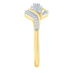 Diamond Bypass Promise Ring In 10K Yellow Gold (1/4 Ct. Tw.)