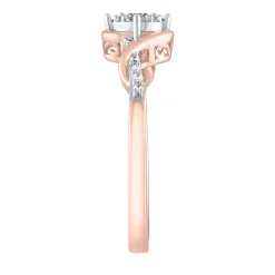 Diamond Bypass Promise Ring In 10K Rose Gold (1/5 Ct. Tw.)