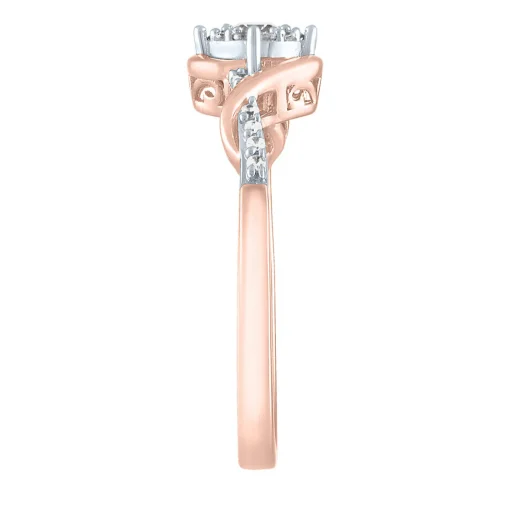 Diamond Bypass Promise Ring In 10K Rose Gold (1/5 Ct. Tw.)
