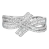 Diamond Bypass Ring In 10K White Gold (1/2 Ct. Tw.)