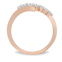 Diamond Bypass Ring In 10K Rose Gold (1/4 Ct. Tw.)