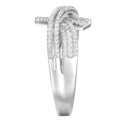 Diamond Bypass Ring In 10K White Gold (1/2 Ct. Tw.)