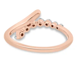 Diamond Bypass Ring In 10K Rose Gold (1/4 Ct. Tw.)