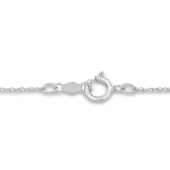 Diamond Chevron Cluster Necklace In 10K White Gold (1/4 Ct. Tw.)
