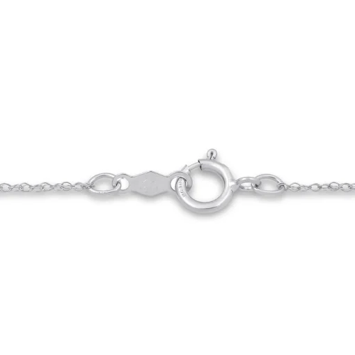 Diamond Chevron Cluster Necklace In 10K White Gold (1/4 Ct. Tw.)