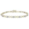 Diamond Cluster Chain Link Bracelet In 10K Yellow Gold (1 Ct. Tw.)