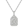 Diamond Cluster Drop Pendant In 10K White Gold (1/2 Ct. Tw.)