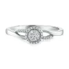 Diamond Cluster Halo Ring In 10K White Gold (1/10 Ct. Tw.)