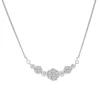 Diamond Cluster Necklace In 10K White Gold (1/2 Ct. Tw.)