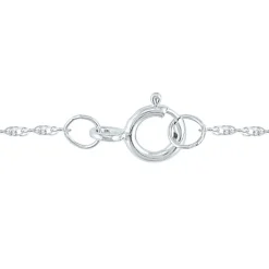 Diamond Cluster Pendant With Reverse "V" Frame In 10K White Gold (1/7 Ct. Tw.)