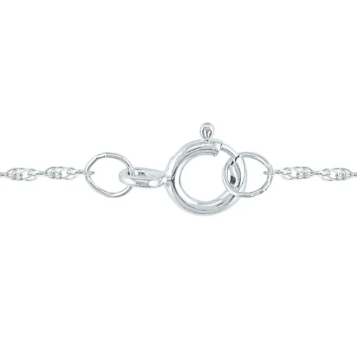 Diamond Cluster Pendant With Reverse "V" Frame In 10K White Gold (1/7 Ct. Tw.)