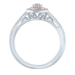 Diamond Cluster Promise Ring In Sterling Silver (1/10 Ct. Tw.)