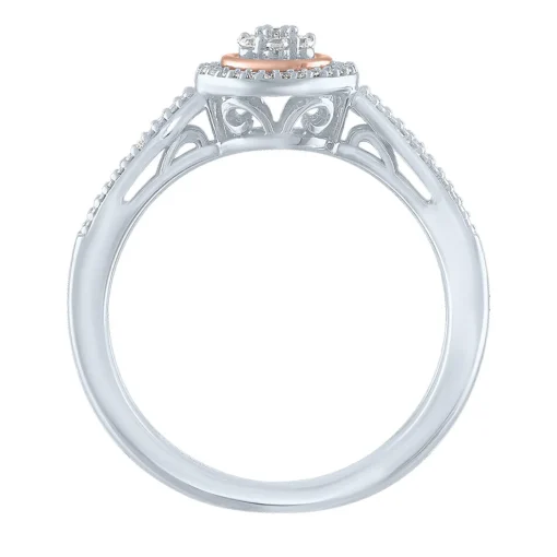 Diamond Cluster Promise Ring In Sterling Silver (1/10 Ct. Tw.)