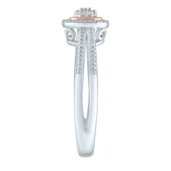 Diamond Cluster Promise Ring In Sterling Silver (1/10 Ct. Tw.)