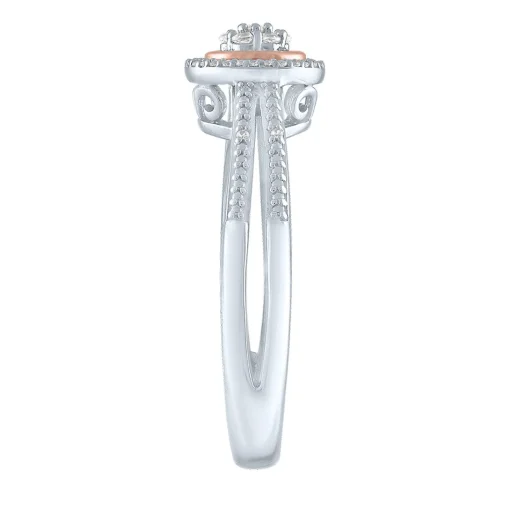 Diamond Cluster Promise Ring In Sterling Silver (1/10 Ct. Tw.)