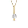 Diamond Cluster Stick Pendant In 10K Yellow Gold (1/4 Ct. Tw.)