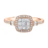 Diamond Composite Center Engagement Ring In 10K Rose Gold (1/2 Ct. Tw.)