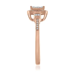 Diamond Composite Center Engagement Ring In 10K Rose Gold (1/2 Ct. Tw.)