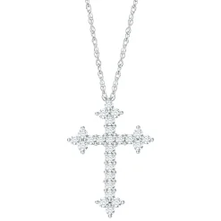 Diamond Cross Pendant In