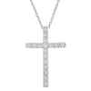 Diamond Cross Pendant In Sterling Silver (1/10 Ct. Tw.)