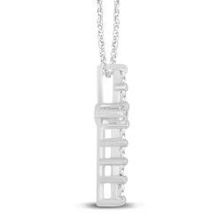 Diamond Cross Pendant In 14K White Gold (1/4 Ct. Tw.)