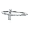 Diamond Cross Ring In Sterling Silver (1/8 Ct. Tw.)