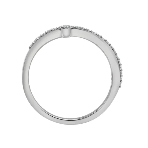 Diamond Cross Ring In Sterling Silver (1/8 Ct. Tw.)