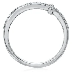Diamond Cross Ring In Sterling Silver (1/8 Ct. Tw.)
