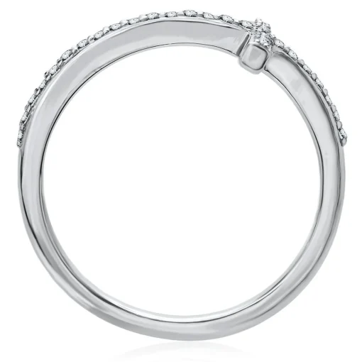 Diamond Cross Ring In Sterling Silver (1/8 Ct. Tw.)