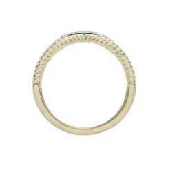 Diamond Crossover Band In 10K Yellow Gold (1/7 Ct. Tw.)