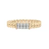 Diamond Curb Chain Ring In 14K Yellow Gold (1/10 Ct. Tw.)